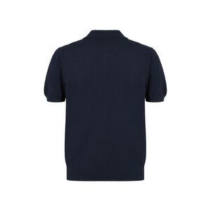 DRUMOHR Short Sleeve Knit Polo Shirt Men BLUE T-Shirts